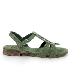 Woman Igi&Co Sandals And Flip Flops-Sage Green Women'S Leather Sandals