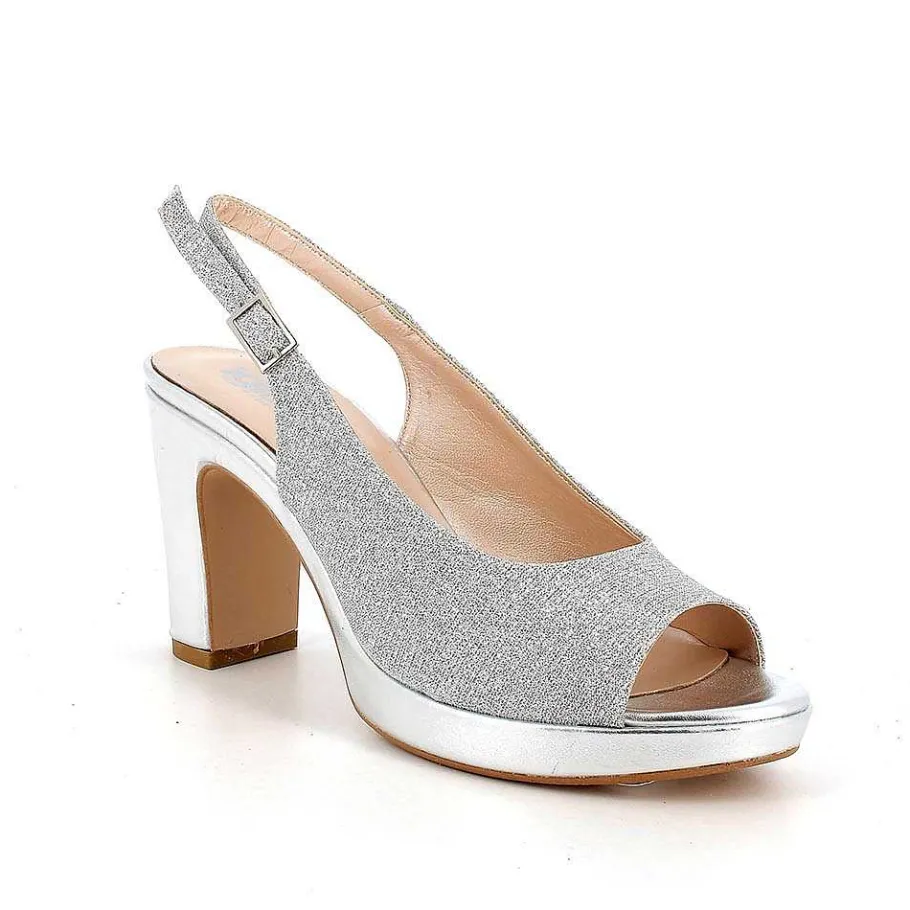 Woman Igi&Co Heeled Shoes-Silver Women'S Heeled And Platform Sandals