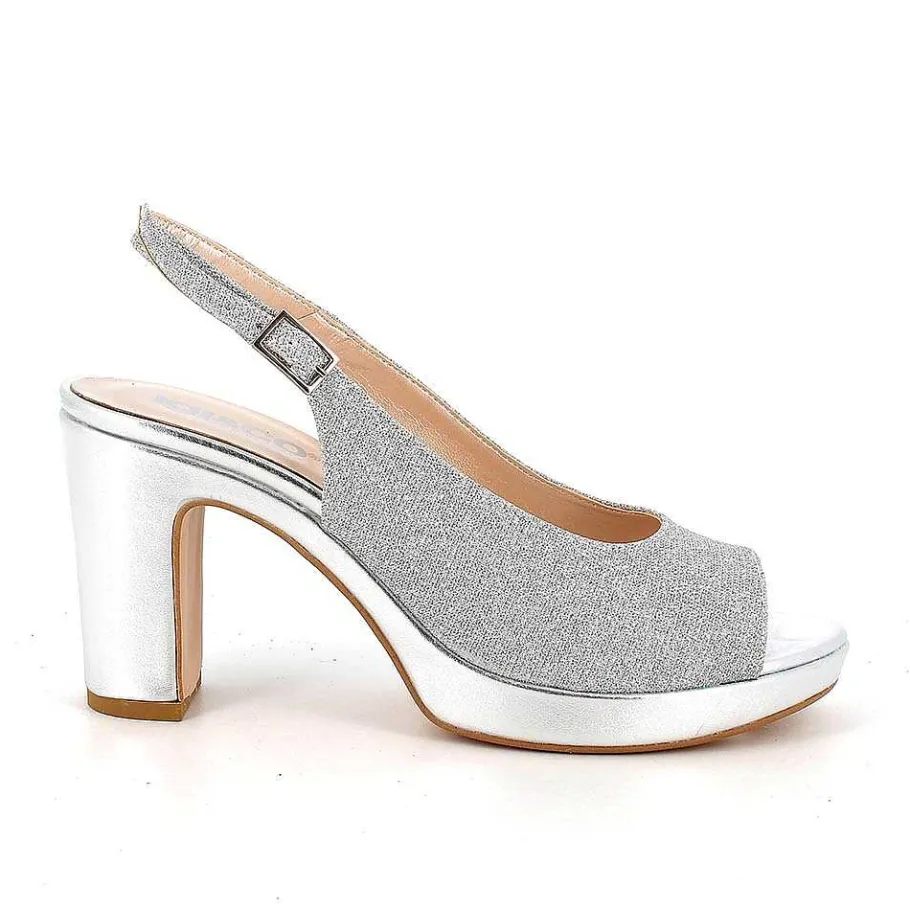 Woman Igi&Co Heeled Shoes-Silver Women'S Heeled And Platform Sandals