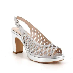 Woman Igi&Co Heeled Shoes-Silver Women'S Heeled And Platform Sandals