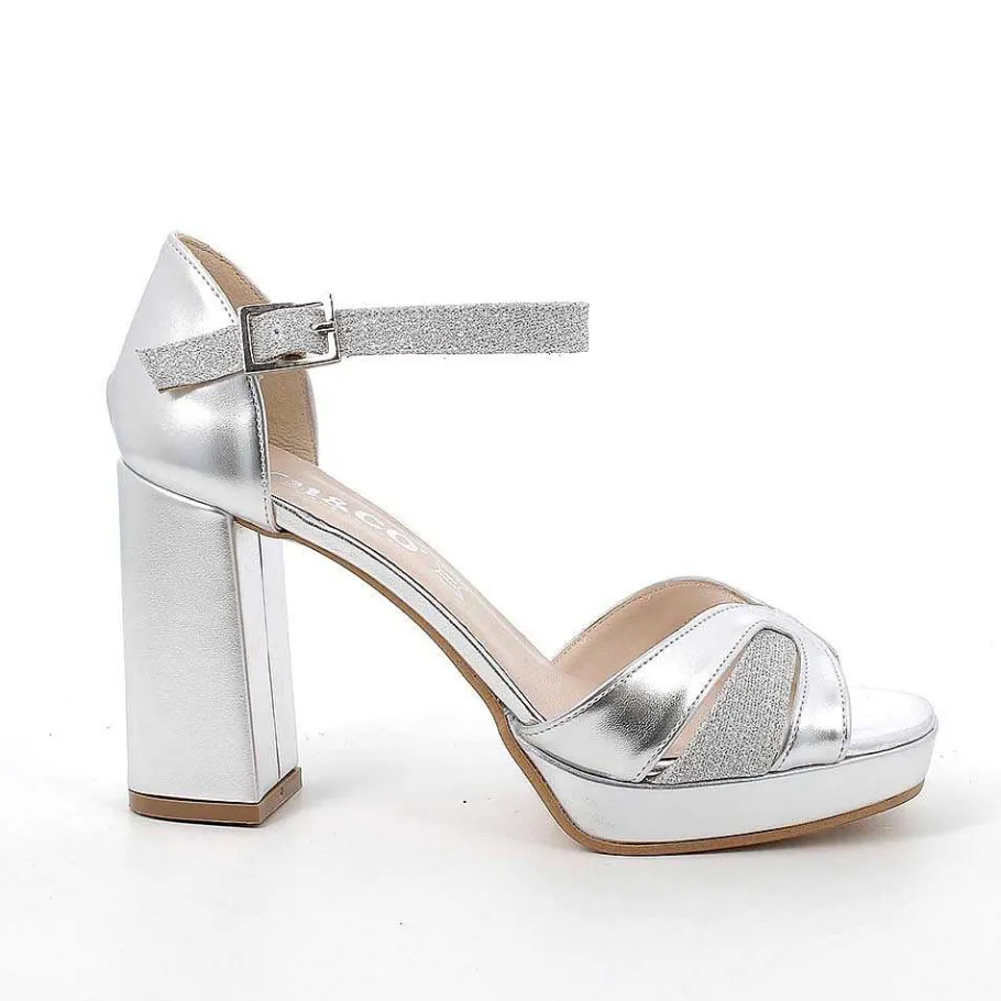Woman Igi&Co Heeled Shoes-Silver Women'S Heeled And Platform Sandals
