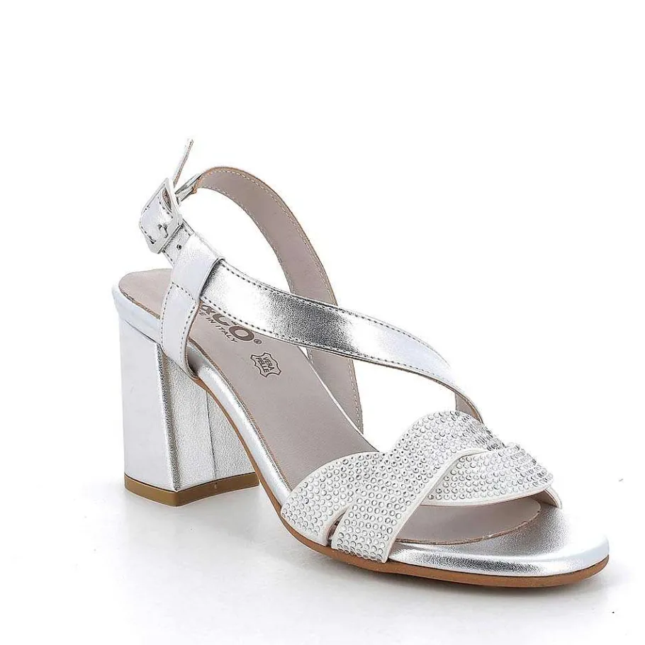 Woman Igi&Co Heeled Shoes-Silver Women'S Heeled Sandals