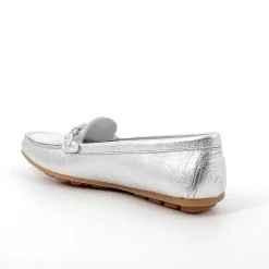 Woman Igi&Co Moccasins And Slip Ons-Silver Women'S Leather Loafers