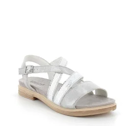 Woman Igi&Co Sandals And Flip Flops-Silver Women'S Leather Sandals