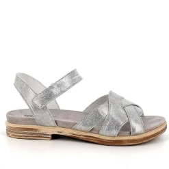 Woman Igi&Co Sandals And Flip Flops-Silver Women'S Leather Sandals