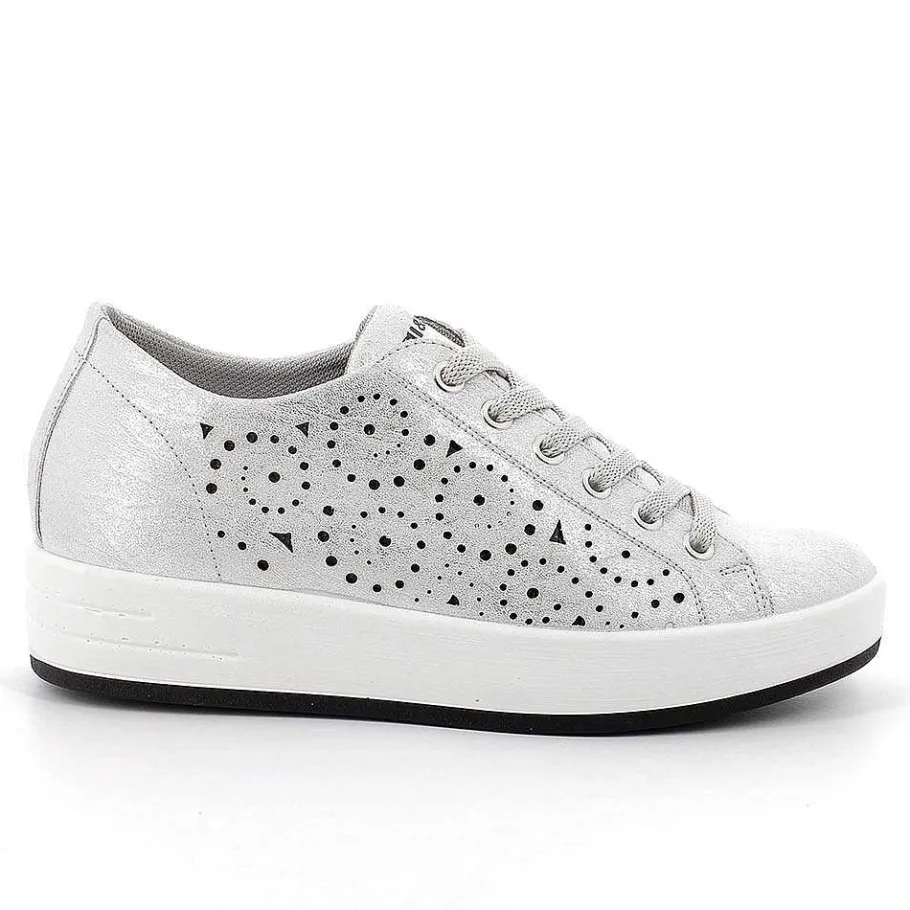 Woman Igi&Co Sneakers-Silver Women'S Leather Sneakers