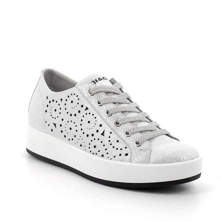 Woman Igi&Co Sneakers-Silver Women'S Leather Sneakers
