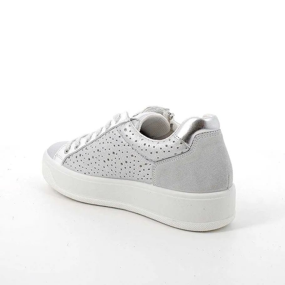 Woman Igi&Co Sneakers-Silver Women'S Leather Sneakers
