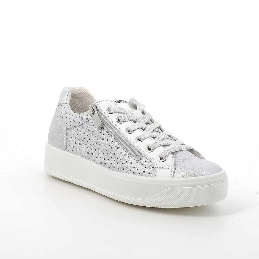 Woman Igi&Co Sneakers-Silver Women'S Leather Sneakers