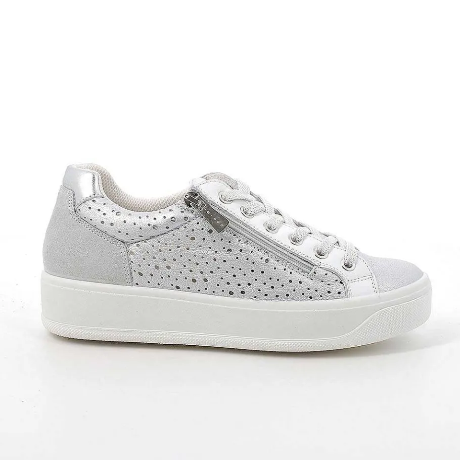 Woman Igi&Co Sneakers-Silver Women'S Leather Sneakers