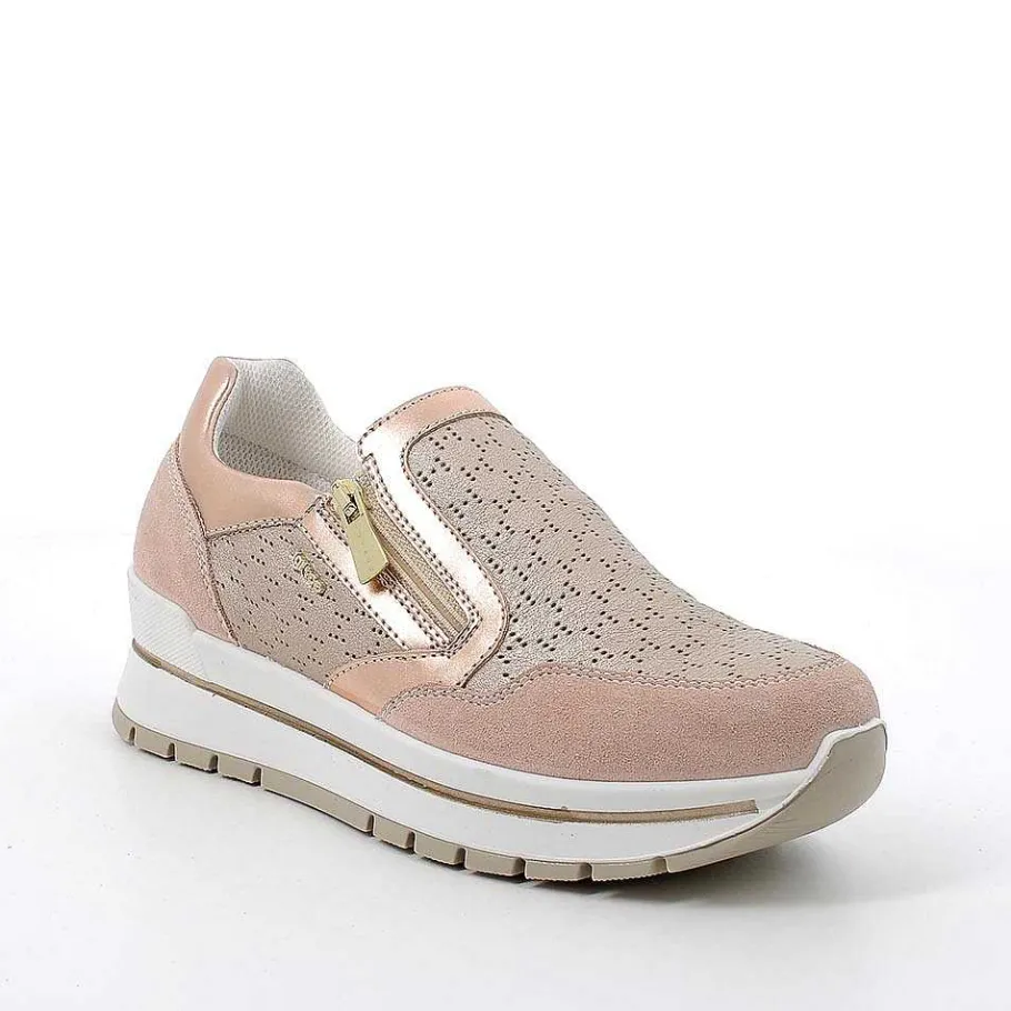 Woman Igi&Co Sneakers-Skin-Champagne Women'S Leather Sneakers