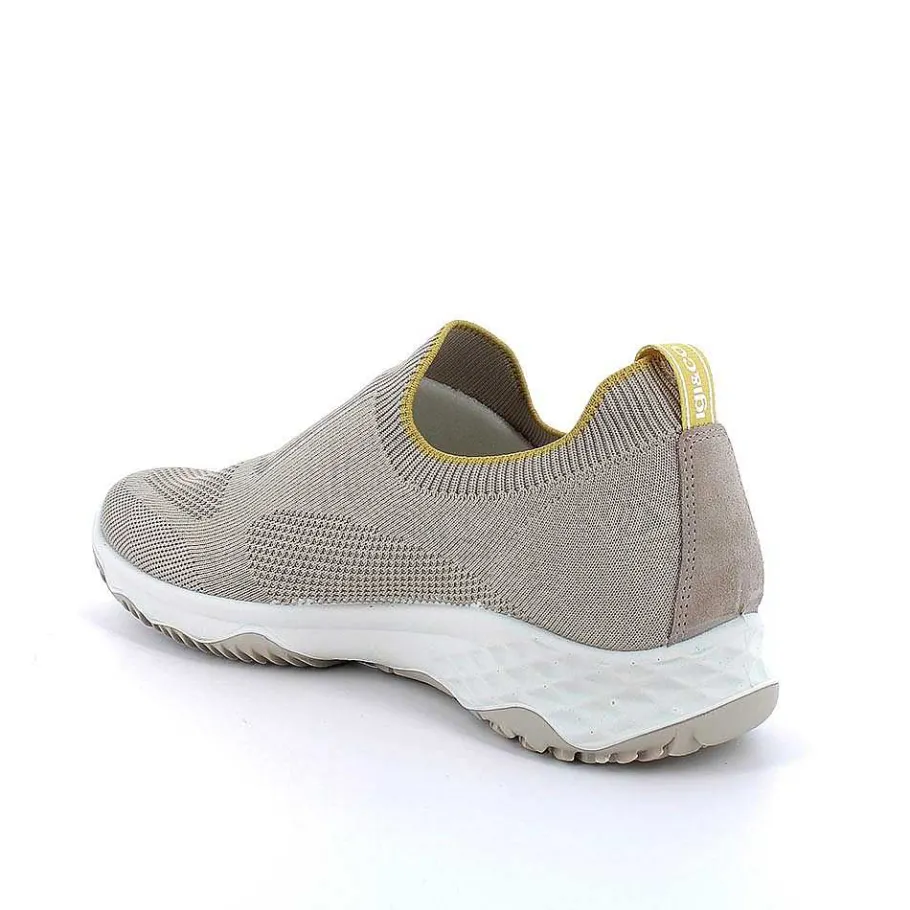 Man Igi&Co Moccasins And Flat Shoes-Slip On Light Beige Men'S Sock