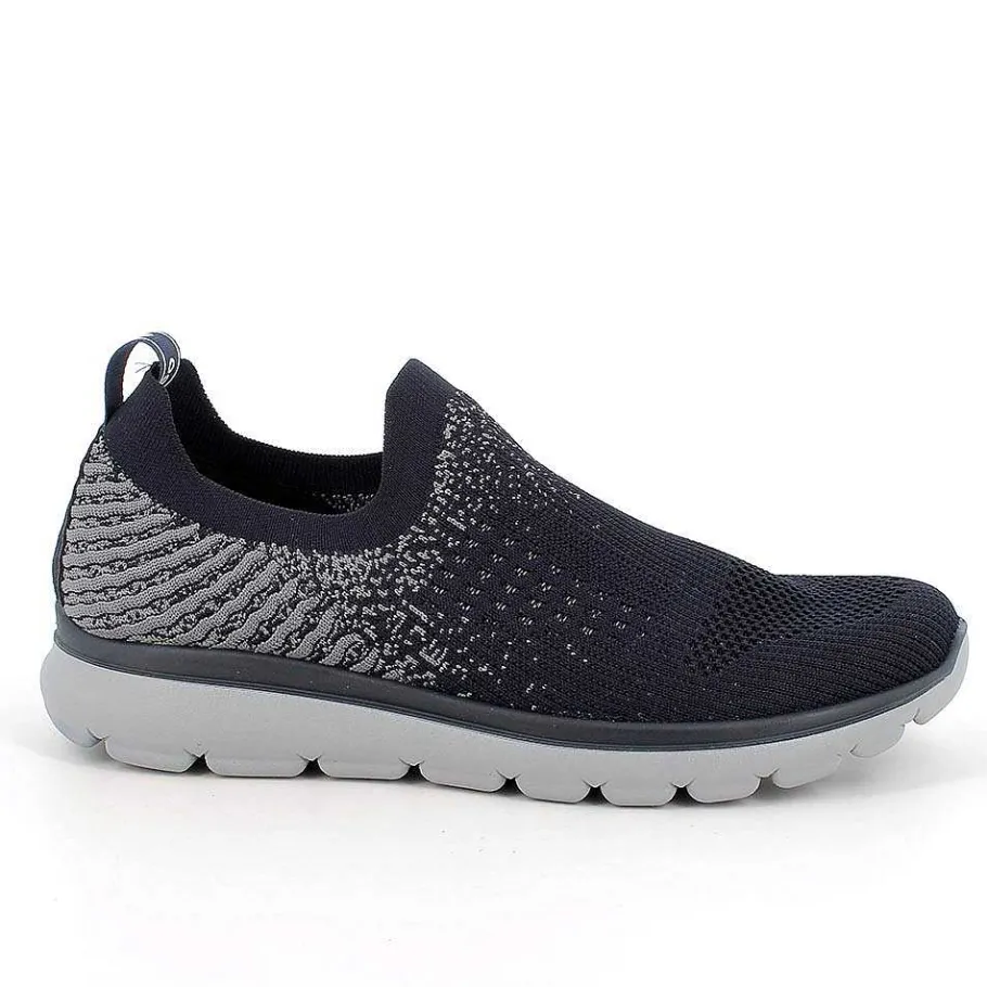 Man Igi&Co Moccasins And Flat Shoes-Slip On Men'S Sock Blue-Grey