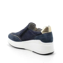 Woman Igi&Co Wedges-Slip On With Leather Wedge For Women Jeans