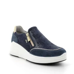 Woman Igi&Co Wedges-Slip On With Leather Wedge For Women Jeans