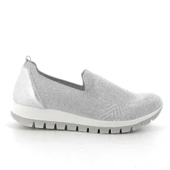Woman Igi&Co Moccasins And Slip Ons-Slip On Women'S Sock White-Silver
