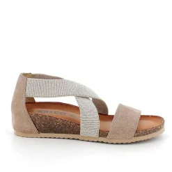 Woman Igi&Co Sandals And Flip Flops-Taupe Women'S Leather Sandals
