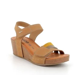 Woman Igi&Co Wedges-Taupe-Mud Women'S Leather Wedge Sandals