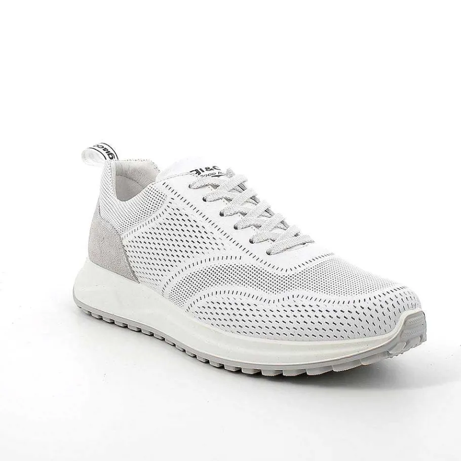 Man Igi&Co Sneakers-White Men'S Leather Sneakers