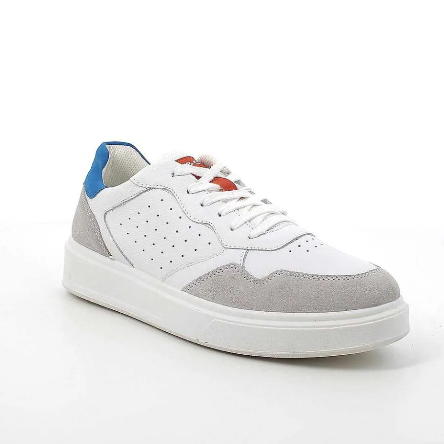 Man Igi&Co Sneakers-White Men'S Leather Sneakers