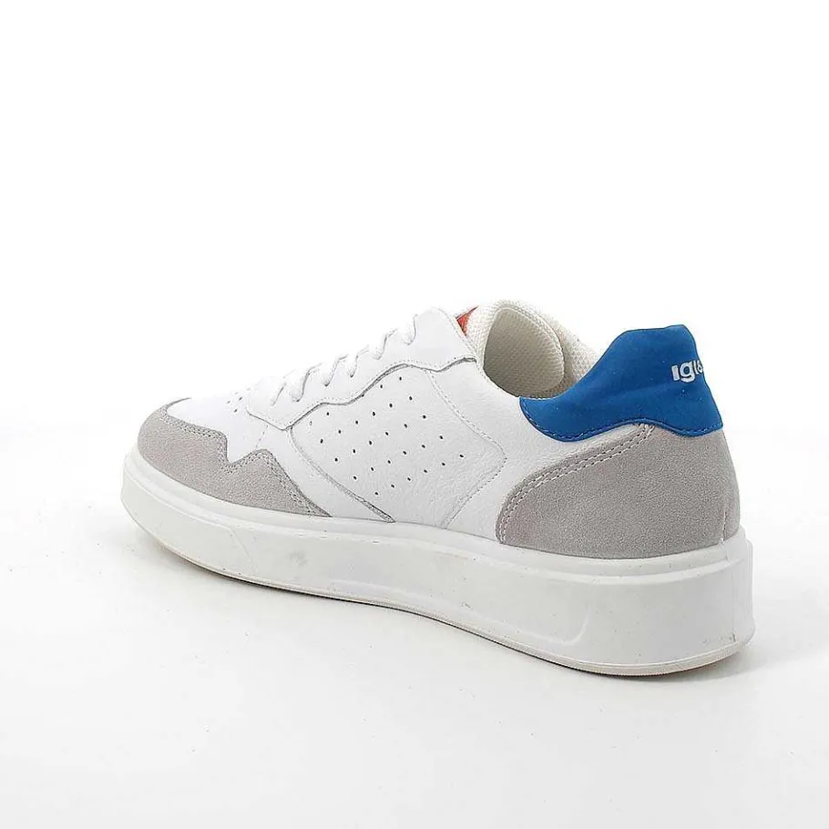 Man Igi&Co Sneakers-White Men'S Leather Sneakers