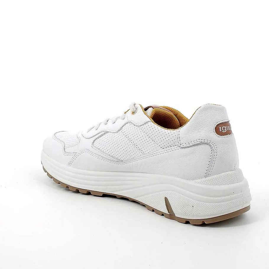 Man Igi&Co Sneakers-White Men'S Leather Sneakers