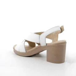 Woman Igi&Co Heeled Shoes-White Women'S Leather Heeled Sandals
