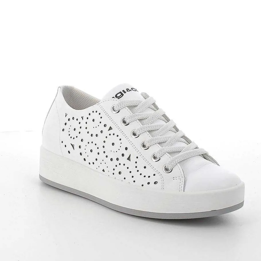 Woman Igi&Co Sneakers-White Women'S Leather Sneakers