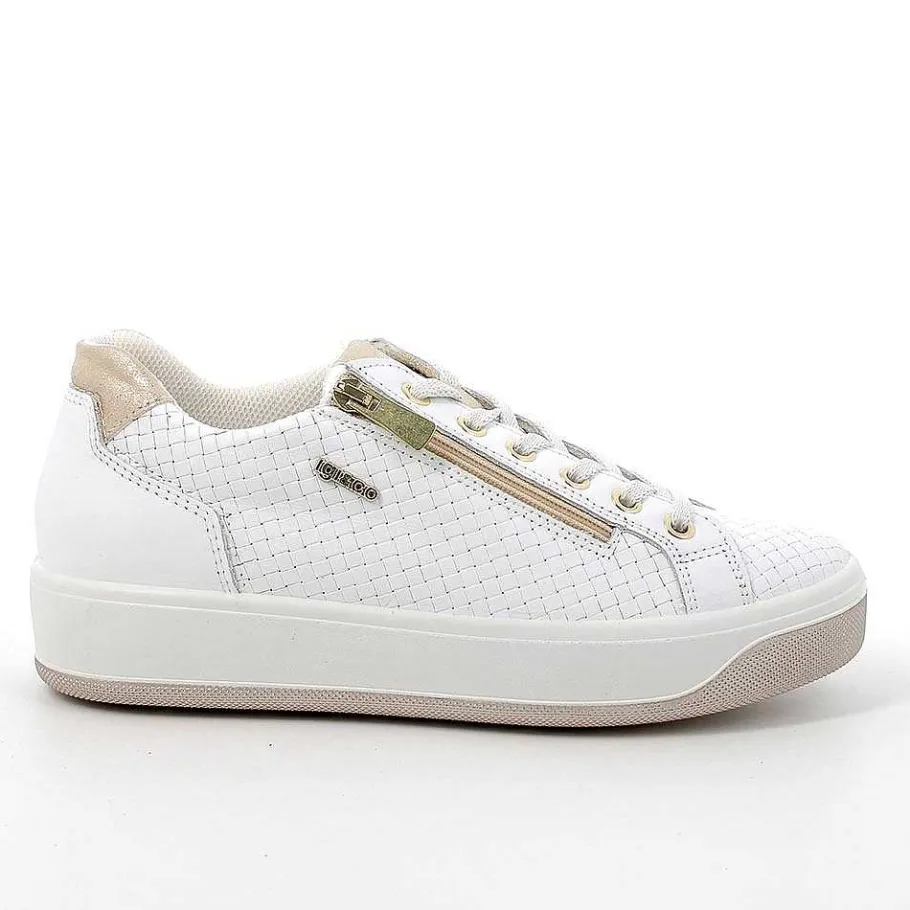 Woman Igi&Co Sneakers-White Women'S Leather Sneakers