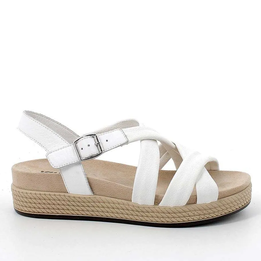 Woman Igi&Co Sandals And Flip Flops-White Women'S Sandals