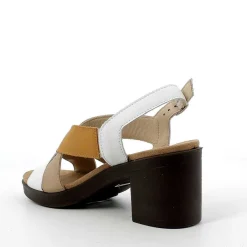 Woman Igi&Co Heeled Shoes-White-Beige Women'S Leather Heeled Sandal