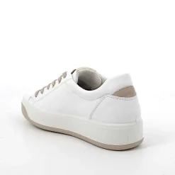 Woman Igi&Co Sneakers-White-Beige Women'S Leather Sneakers