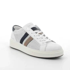 Man Igi&Co Sneakers-White-Blue Men'S Leather Sneakers