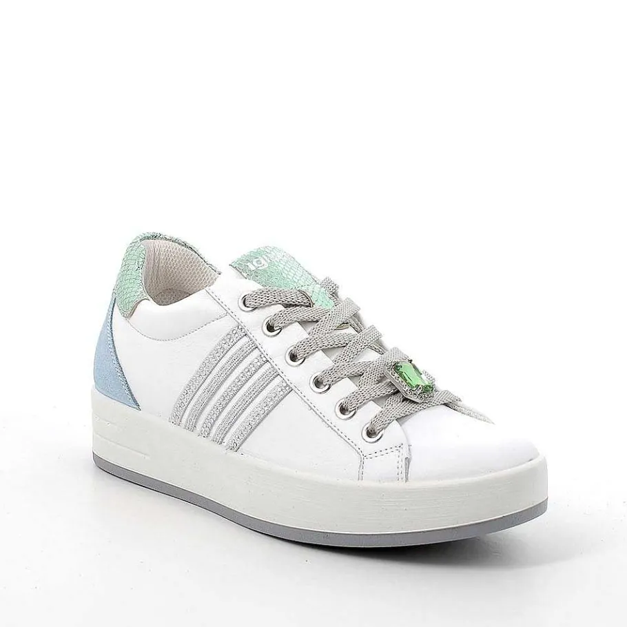 Woman Igi&Co Sneakers-White-Celestial Women'S Leather Sneakers