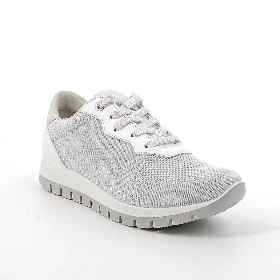 Woman Igi&Co Sneakers-White-Silver Women'S Sneakers