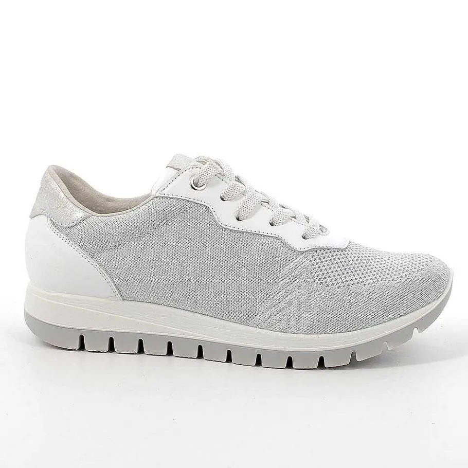 Woman Igi&Co Sneakers-White-Silver Women'S Sneakers