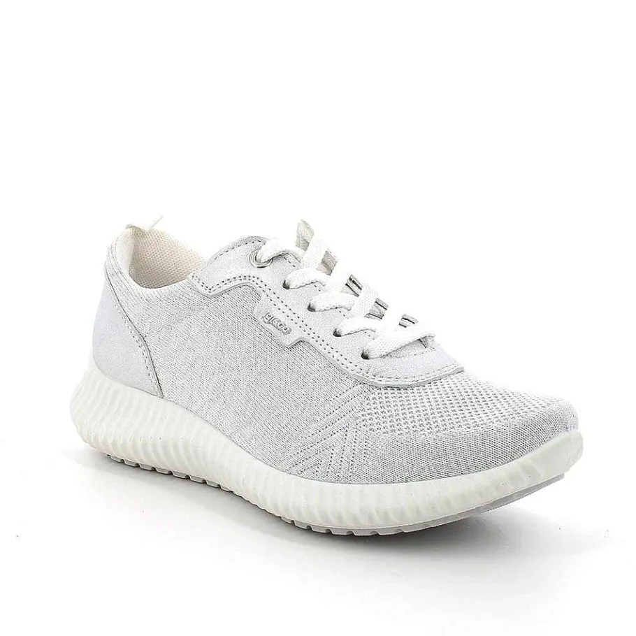Woman Igi&Co Sneakers-White-Silver Women'S Sneakers