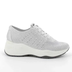 Woman Igi&Co Wedges-White-Silver Women'S Wedge Sneakers