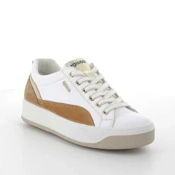 Woman Igi&Co Sneakers-White-Tan Women'S Leather Sneakers