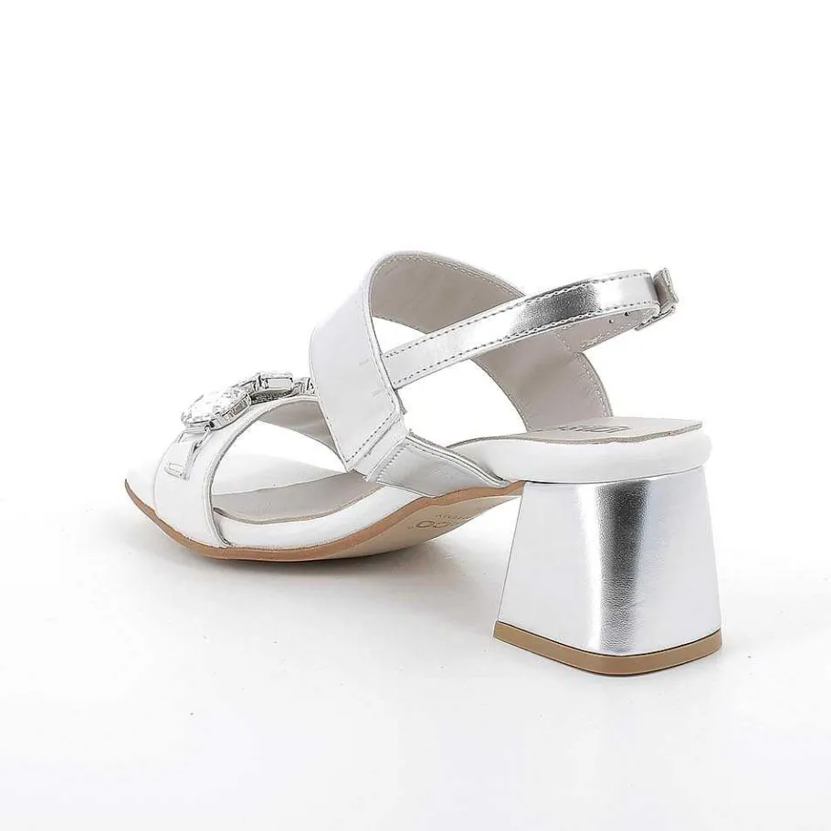 Woman Igi&Co Heeled Shoes-Women'S Heeled Sandals Silver-White