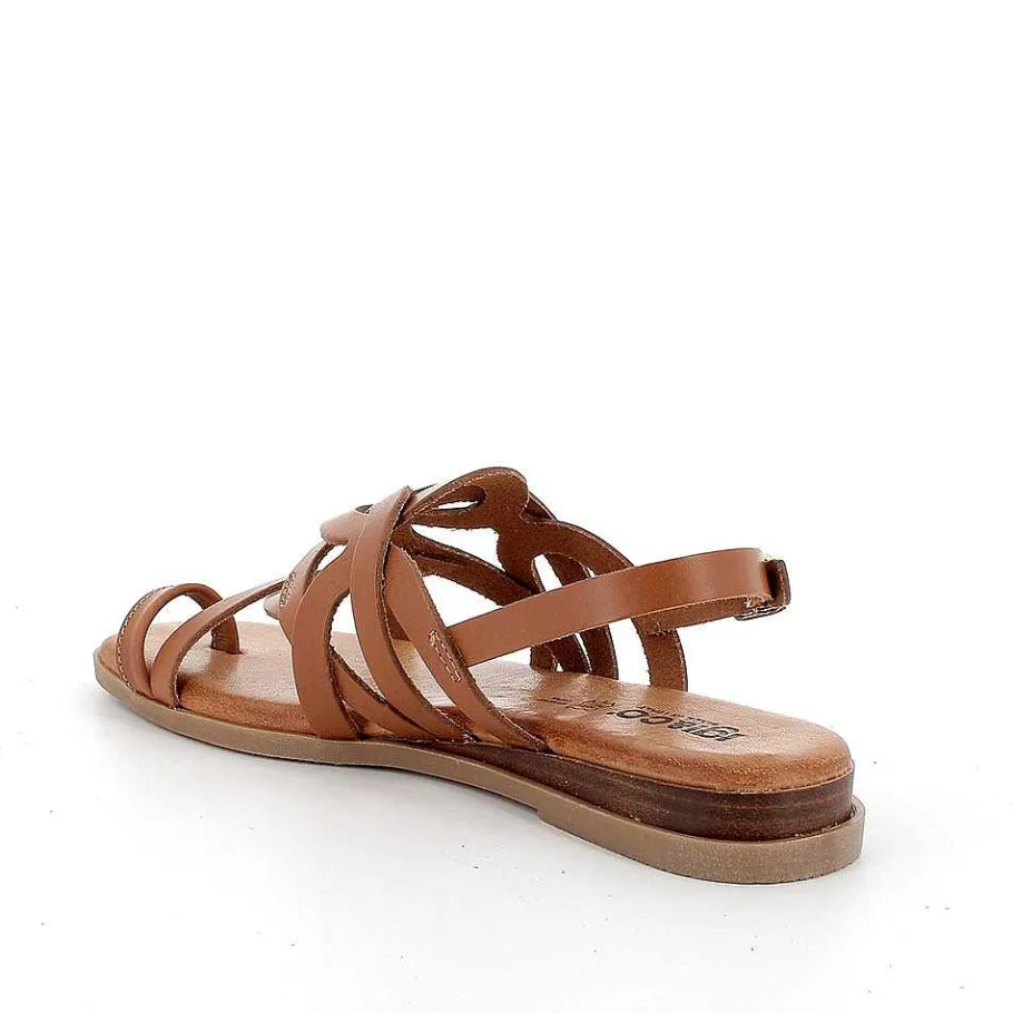 Woman Igi&Co Sandals And Flip Flops-Women'S Leather Flip Flop Sandals Tan