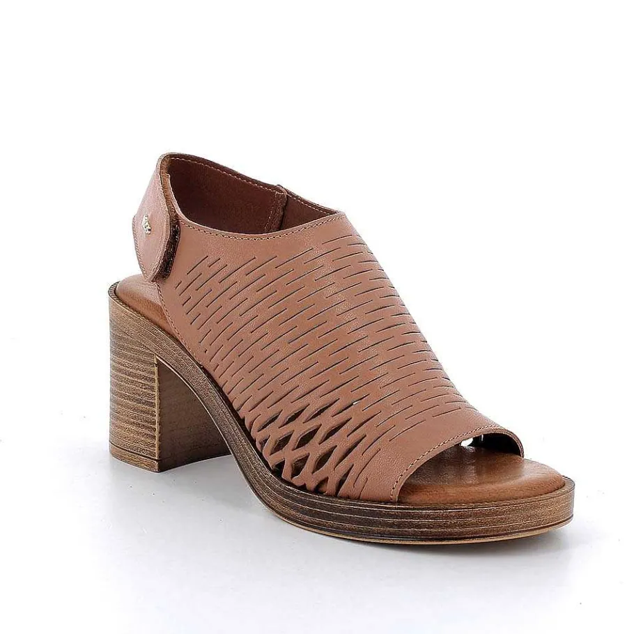 Woman Igi&Co Heeled Shoes-Women'S Leather Heeled Sandals Tan