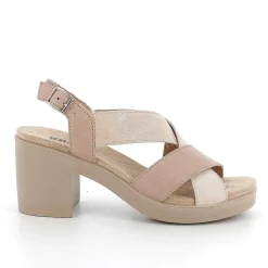 Woman Igi&Co Heeled Shoes-Women'S Leather Heeled Sandals Rope-Cream