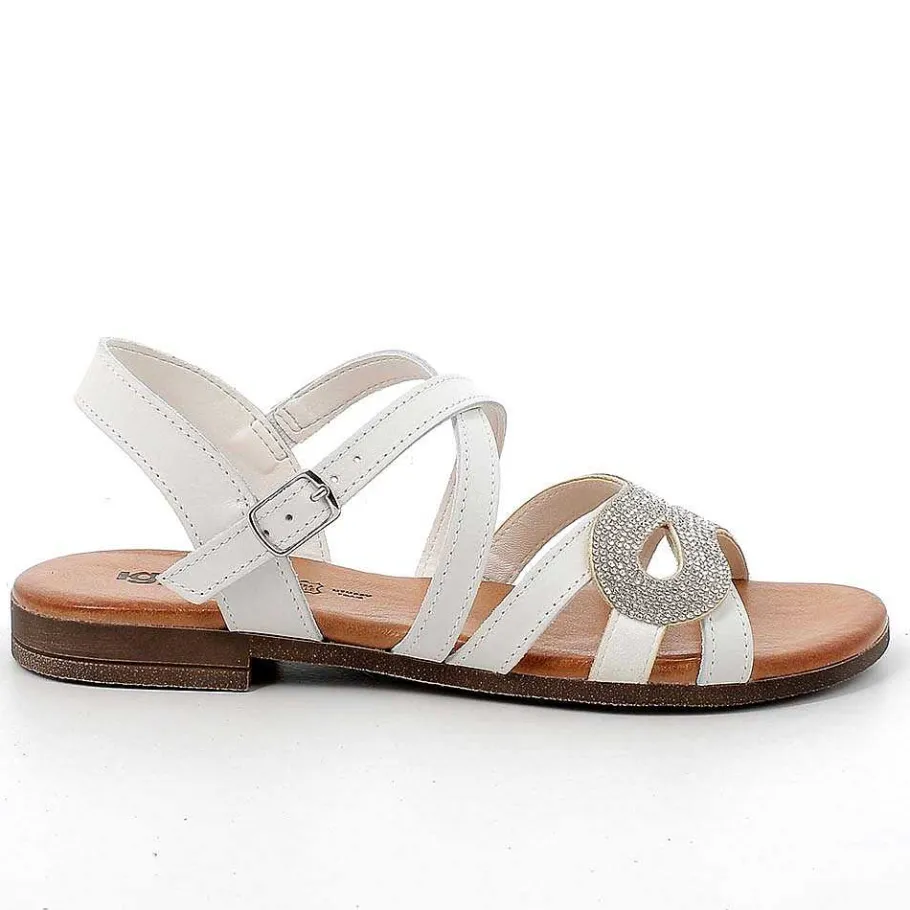 Woman Igi&Co Sandals And Flip Flops-Women'S Leather Sandals Milk