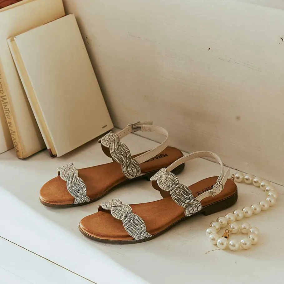 Woman Igi&Co Sandals And Flip Flops-Women'S Leather Sandals Milk