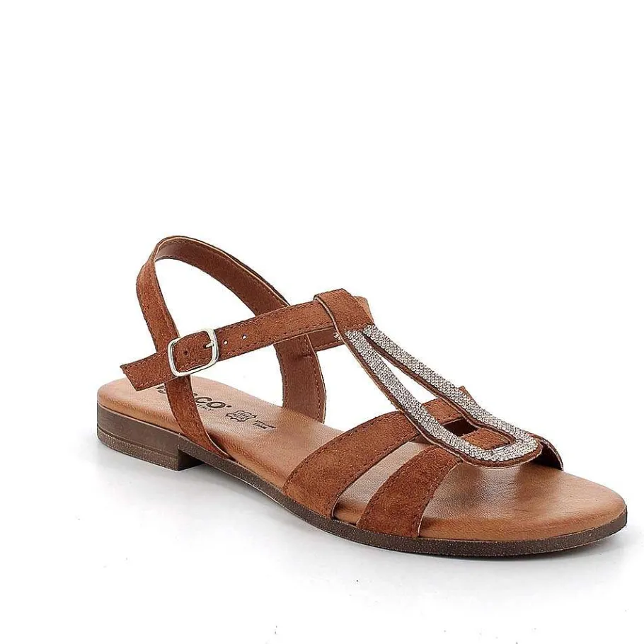 Woman Igi&Co Sandals And Flip Flops-Women'S Leather Sandals Tan