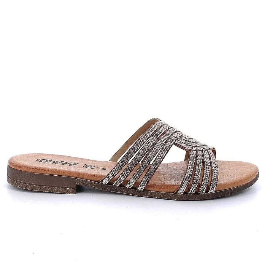 Woman Igi&Co Sandals And Flip Flops-Women'S Leather Sandals Tan