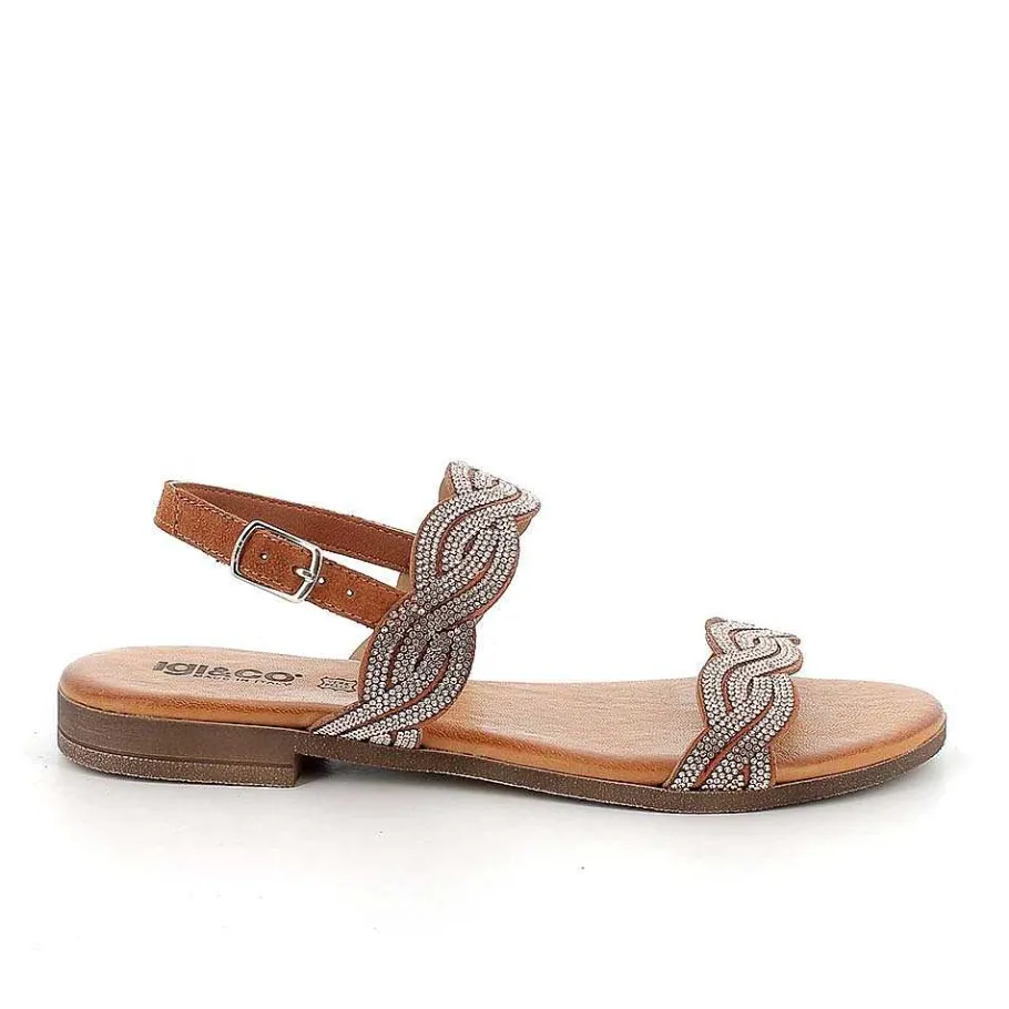 Woman Igi&Co Sandals And Flip Flops-Women'S Leather Sandals Tan