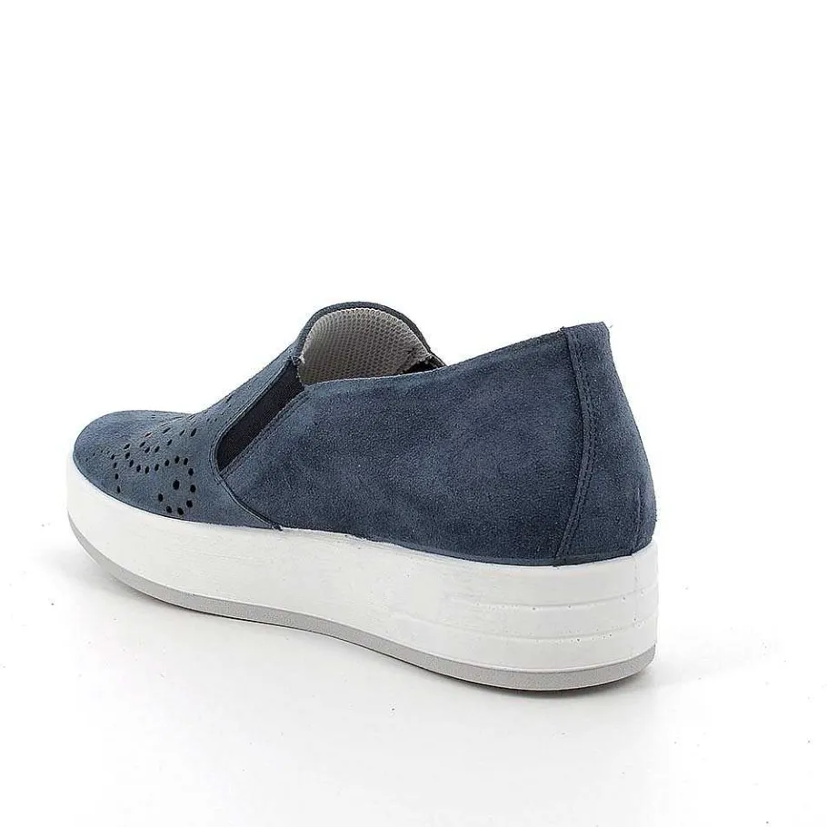 Woman Igi&Co Moccasins And Slip Ons-Women'S Leather Slip On Jeans