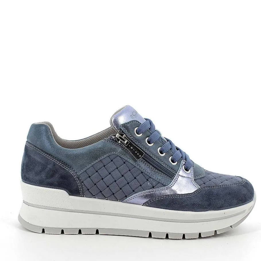 Woman Igi&Co Sneakers-Women'S Leather Sneaker Jeans